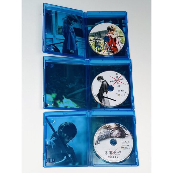 Rurouni Kenshin Trilogy 3 Film Blu-ray Box Set Takeru Satoh Region A 2014 EUC - Picture 3 of 6